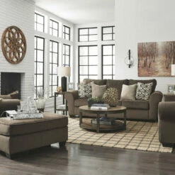 Benchcraft® Living Room Sets Nesso - Walnut - 4 Pc. - Sofa, Loveseat, Chair And A Half, Ottoman