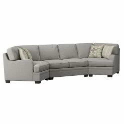 Emerald Home Analiese Cuddler Sectional, Dove Sectionals
