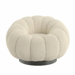 Wholesale 🧨 Emerald Home Lily Pumpkin Swivel Accent Chair Beige Chairs 👍 13 Emerald Home Lily Pumpkin Swivel Accent Chair Beige Chairs