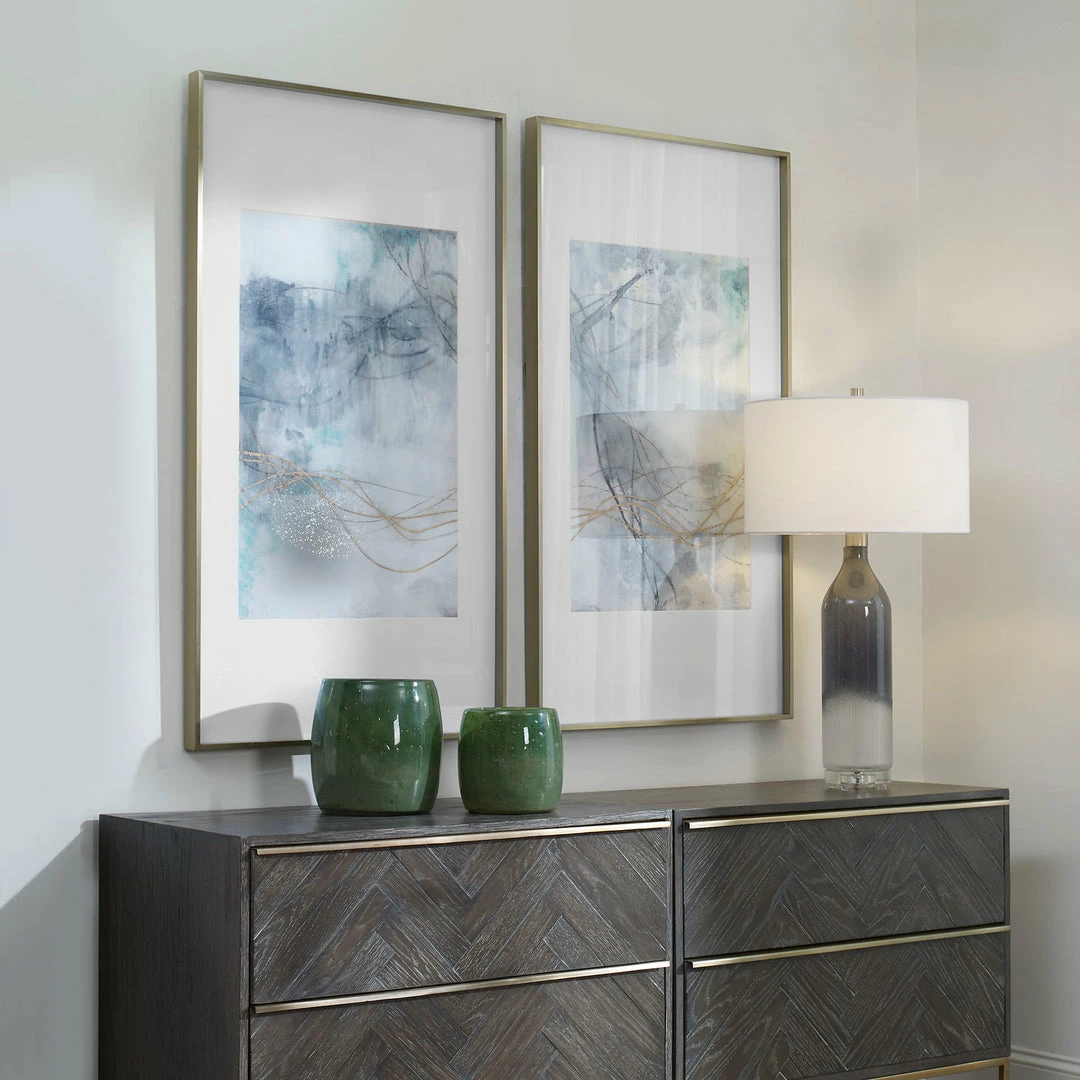 Brand new ✨ Uttermost Undulating Oro Abstract Prints, S/2 Accessories 🛒 6 Uttermost Undulating Oro Abstract Prints, S/2 Accessories