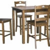 Coupon 🎁 Ashley Furniture Hazelteen - Medium Brown - Square Counter Tbl Set (5/cn) 🎁 2 Ashley Furniture Hazelteen - Medium Brown - Square Counter Tbl Set (5/cn)