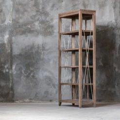 Bookcases Uttermost Delancey Weathered Oak Etagere