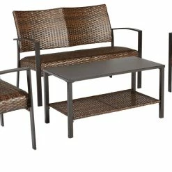 Ashley Furniture Zariyah - Dark Brown - Love/chairs/table Set (4/cn)