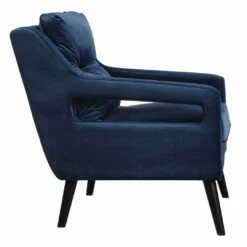 Uttermost O'Brien Blue Velvet Armchair Chairs