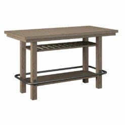 Emerald Home Benton Bar Height Trestle Table Brown / Dark