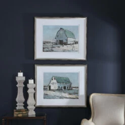 Uttermost Plein Air Barns Framed Prints Set/2 Accessories