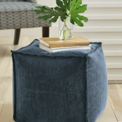 Ashley Furniture Moriah - Navy - Pouf