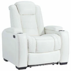 Signature Design By Ashley® Party - White - Pwr Recliner/adj Headrest Chairs