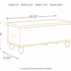 Ashley Furniture Fossil - Beige - Storage Bench