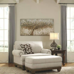 Signature Design By Ashley® Harleson - Wheat - 2 Pc. - Chair And Half With Ottoman