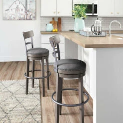 Ashley Furniture Caitbrook - Dark Gray - Tall Uph Swivel Barstool(1/cn)