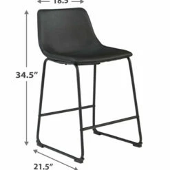 Discount 👍 Signature Design By Ashley® Centiar - Dark Gray - 5 Pc. - Counter Table, 4 Upholstered Barstools ❤️ 13 Signature Design By Ashley® Centiar - Dark Gray - 5 Pc. - Counter Table, 4 Upholstered Barstools