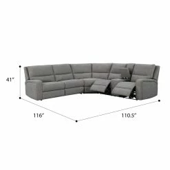 Emerald Home Medford Sleeper & Motion Sectional Sectionals