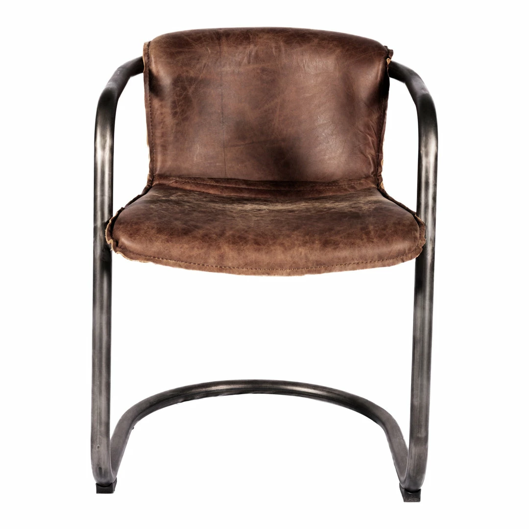 Buy ⭐ Moe's Home Collection Benedict Dining Chair Grazed Brown Leather -m2 Chairs 🎁 3 Moe's Home Collection Benedict Dining Chair Grazed Brown Leather -m2 Chairs