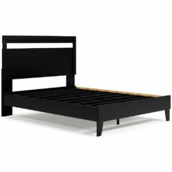 Signature Design By Ashley® Finch - Black/brown - Queen Panel Platform Bed