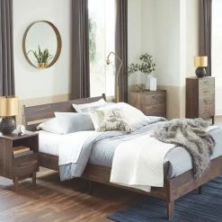 Signature Design By Ashley® Beds Calverson - Mocha - Full Panel Platform Bed