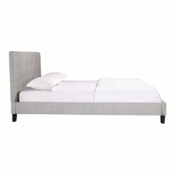 Moe's Home Collection Eliza King Bed Light Grey Fabric Beds