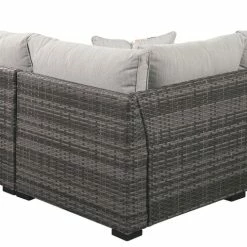 Ashley Furniture Cherry - Gray - Loveseatsec/otto/tbl Set(4/cn)