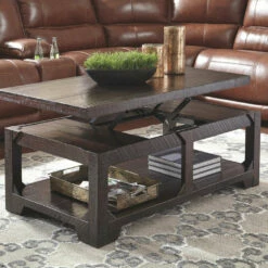 Ashley Furniture Rogness - Rustic Brown - Lift Top Cocktail Table Tables