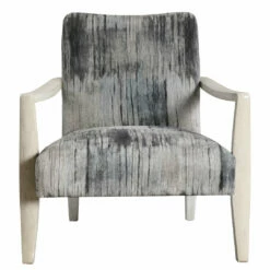 Chairs Uttermost Watercolor Gray Chenille Accent Chair