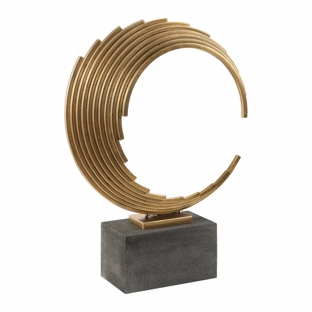 New ๐ Uttermost Saanvi Curved Gold Rods Sculpture ๐ 4 Uttermost Saanvi Curved Gold Rods Sculpture