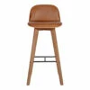 Moe's Home Collection Napoli Leather Barstool Tan