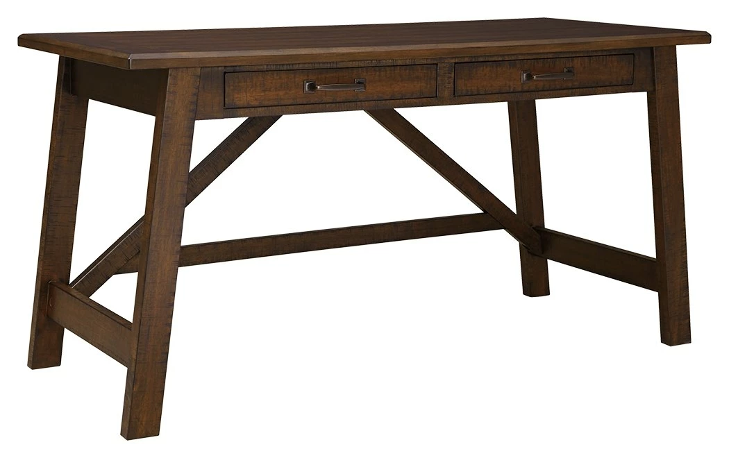 Best Pirce ⌛ Ashley Furniture Baldridge - Rustic Brown - Home Office Large Leg Desk Desks 😀 3 Ashley Furniture Baldridge - Rustic Brown - Home Office Large Leg Desk Desks