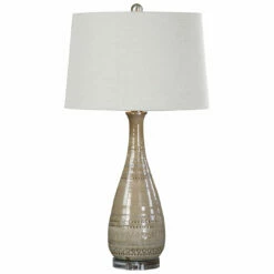 Accessories Uttermost Nakoda Embossed Ceramic Lamp