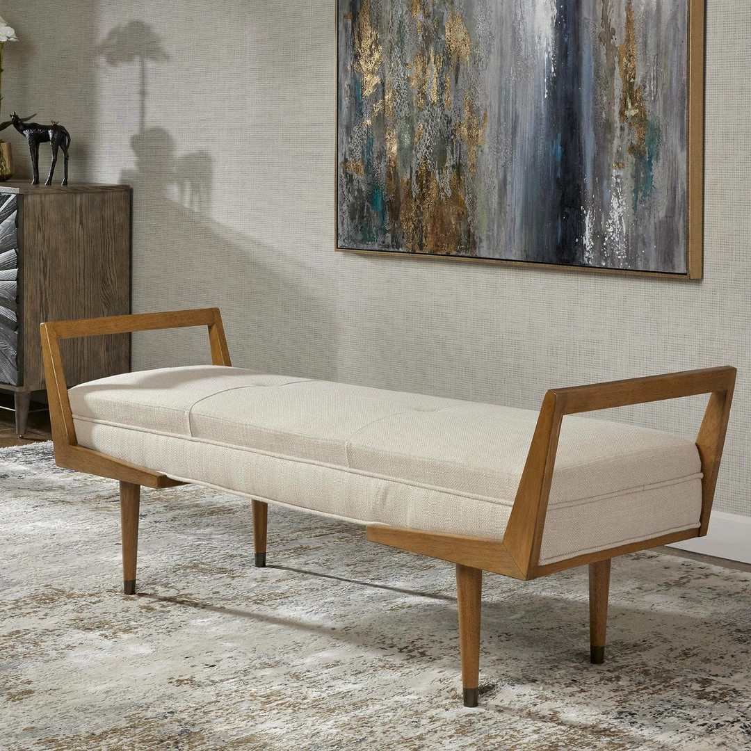 Wholesale ✔️ Uttermost Waylon Modern Ivory Bench 💯 7 Uttermost Waylon Modern Ivory Bench
