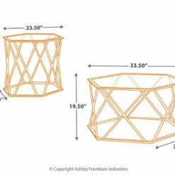 Ashley Furniture Madanere - Chrome Finish - Occasional Table Set (3/cn) Tables