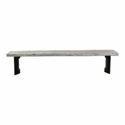 Moe's Home Collection Bent Bench Small Weathered Grey Benches