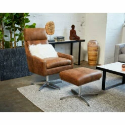 Moe's Home Collection Lamb Fur Pillow Rect. Cream Accessories