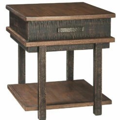 Ashley Furniture Stanah - Brown / Beige - Rectangular End Table Tables