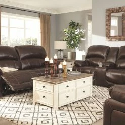 Ashley Furniture Reclining Furniture Hallstrung - PWR REC Loveseat/CON/ADJ HDRST