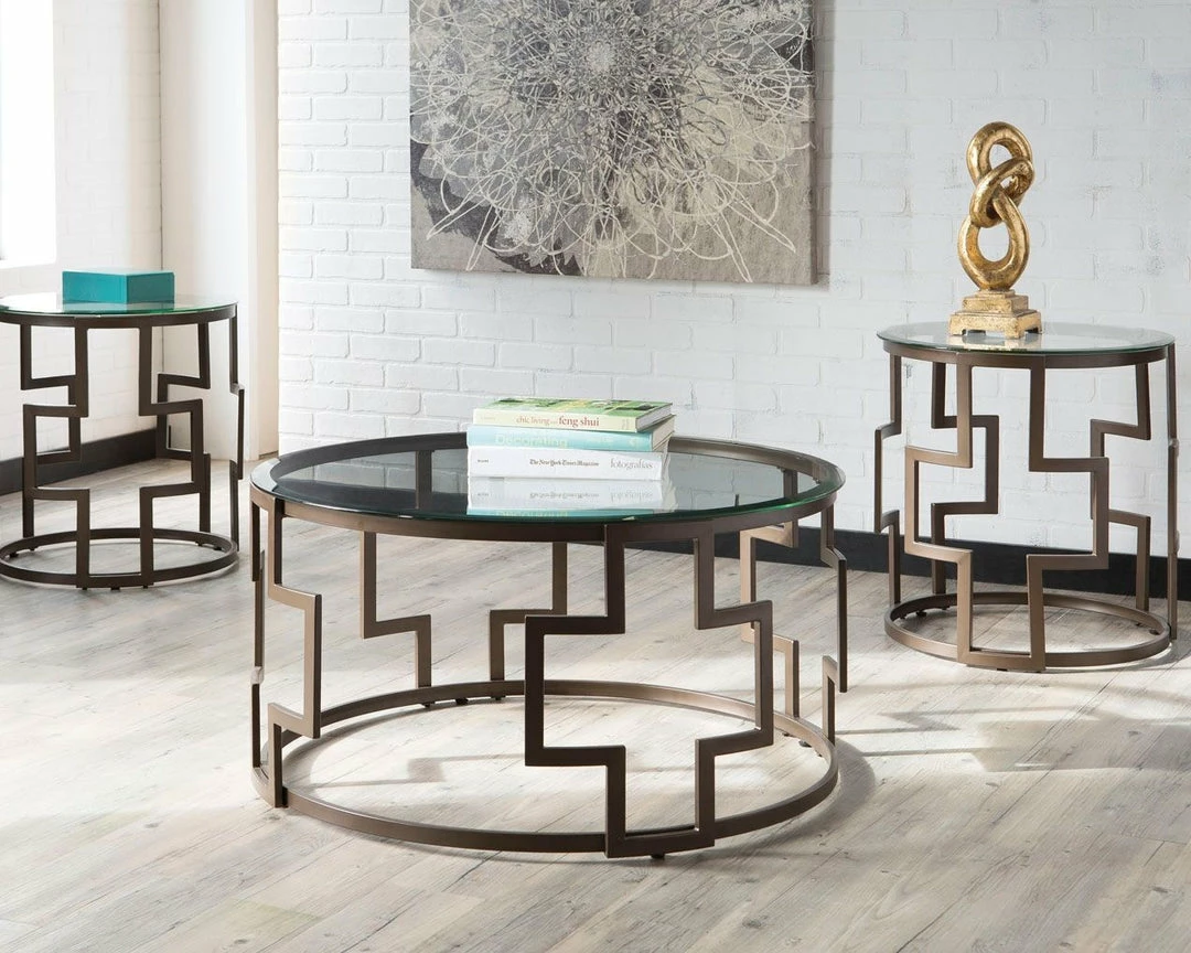 Top 10 ❤️ Ashley Furniture Frostine - Dark Bronze Finish - Occasional Table Set (3/cn) Tables 🎉 6 Ashley Furniture Frostine - Dark Bronze Finish - Occasional Table Set (3/cn) Tables