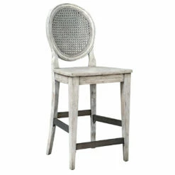 Uttermost Clarion Aged White Counter Stool Stools