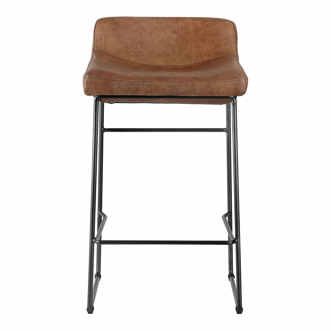 Discount ๐ Moe's Home Collection Stools Starlet Counter Stool Open Road Brown Leather-m2 โ 3 Moe's Home Collection Stools Starlet Counter Stool Open Road Brown Leather-m2