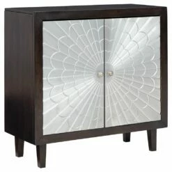 Ashley Furniture Ronlen - Brown/silver Finish - Accent Cabinet