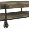 Ashley Furniture Bostweil - Light Brown/black - Rectangular Cocktail Table