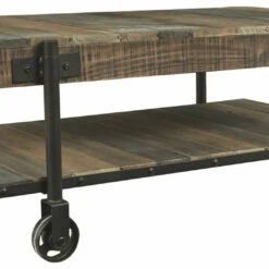 Ashley Furniture Bostweil - Light Brown/black - Rectangular Cocktail Table