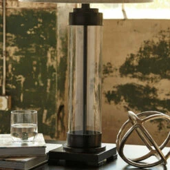 Ashley Furniture Talar - Clear/bronze Finish - Glass Table Lamp (1/cn) Accessories