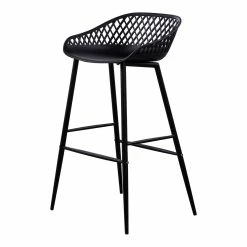 Moe's Home Collection Piazza Outdoor Barstool Black-m2 Stools