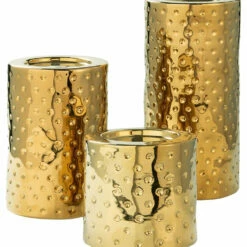 Ashley Furniture Marisa - Gold Finish - Candle Holder Set (3/cn)