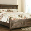 Signature Design By Ashley® Flynnter - Medium Brown - King Panel Bed With 2 Storage Drawers