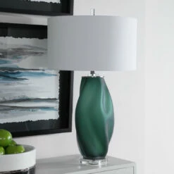 Uttermost Esmeralda Green Glass Table Lamp Accessories