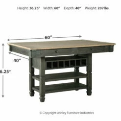 Ashley Furniture Tyler - Black/gray - Rect Dining Room Counter Table