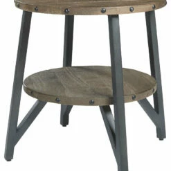 Ashley Furniture Tables Haffenburg - Medium Brown - Round End Table