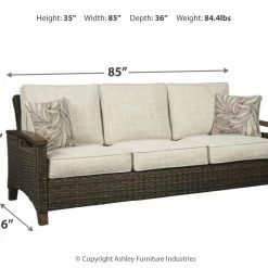 Ashley Furniture Paradise - Medium Brown - Sofa With Cushion Sofas