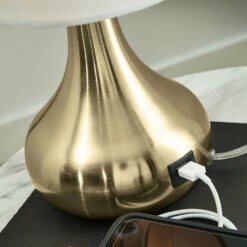 Ashley Furniture Accessories Camdale - Brass Finish - Metal Table Lamp (1/cn)