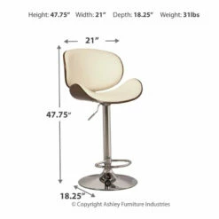 Ashley Furniture Bellatier - Ultimate Best In Class Tall UPH Swivel Barstool(1/CN) Stools